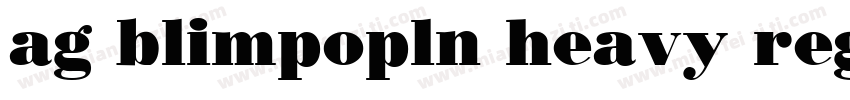 ag blimpopln heavy regula字体转换